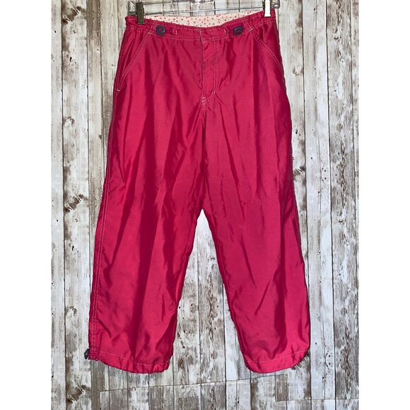 Women's Vintage Y2K GAP Hot Pink Cropped Ankle Drawstring Capris Pants Size XS - Picture 1 of 10